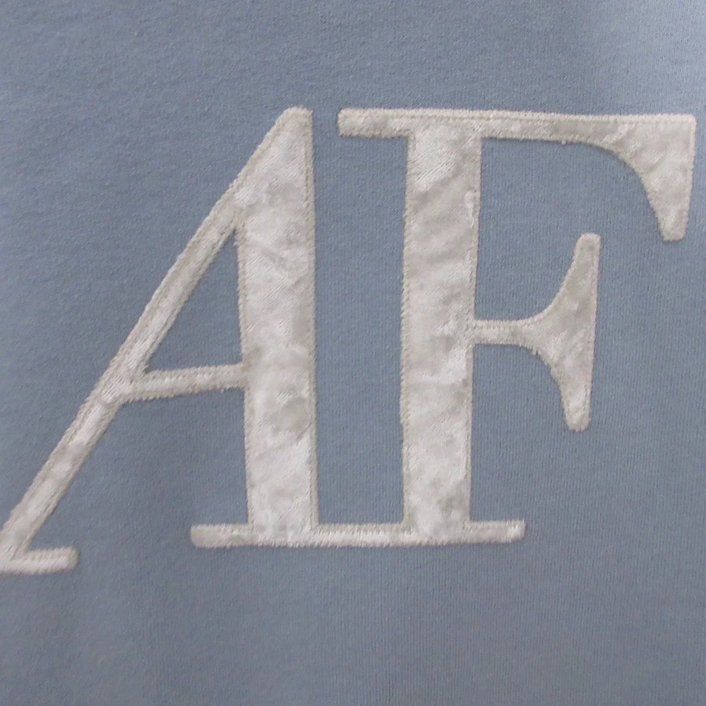 Abercrombie & Fitch‎ Crewneck Sweatshirt Women XS Y2K Velvet Side Stripe Sporty